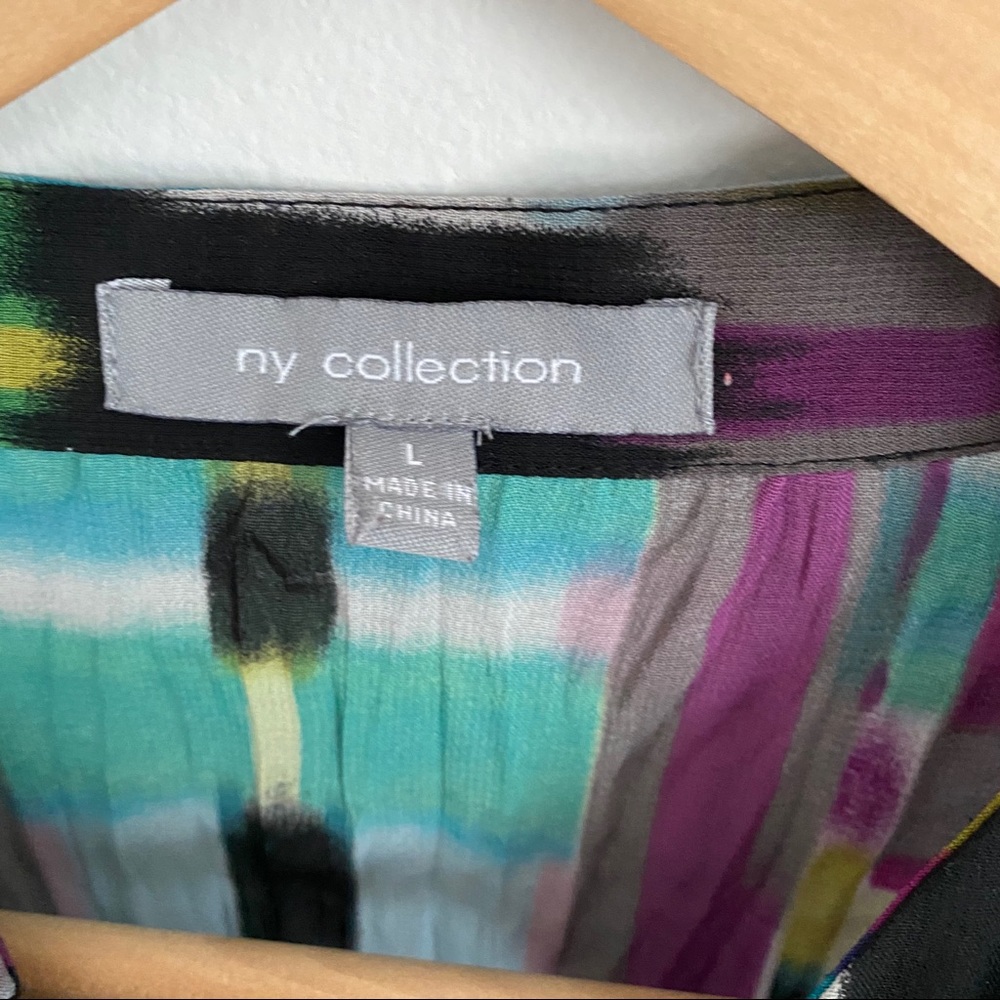 NY Collection Colored Ruffle Blouse - Picture 6 of 7